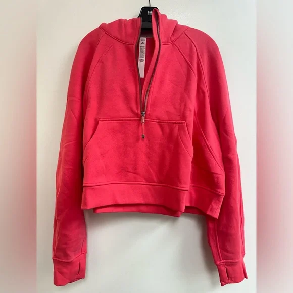 LuluLemon Scuba Oversized Half-Zip Hoodie in Glaze Pink - Picture 3 of 6
